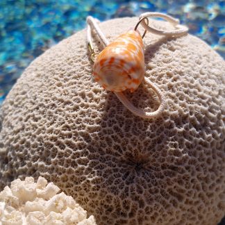 Collier Conus Orange & Blanc