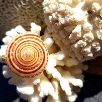 Pendentif Spirale Sable Doré