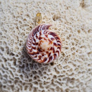 Pendentif " Spirale Cannelle "