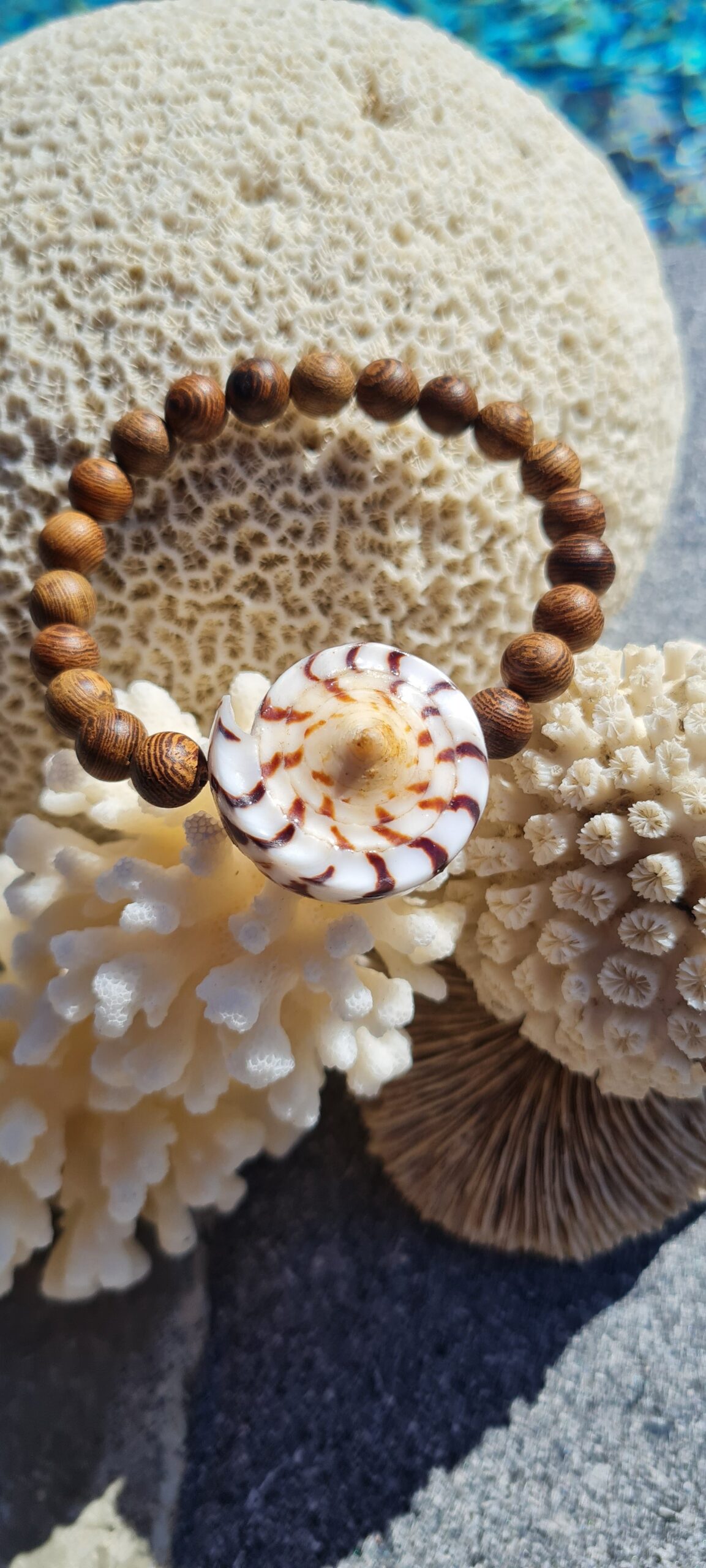 Bracelet "Spiralé chocolat/ivoire"