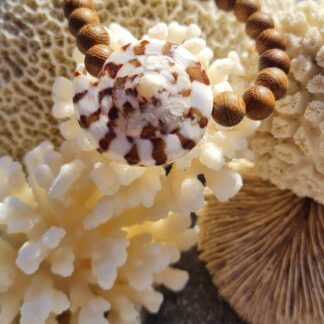 Bracelet "Spiralé marron/ivoire"